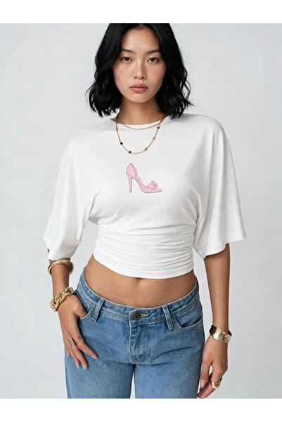 PAVRO Unisex Comfortable Fit Tshrit Mixed Print Tshirt Double Bat Sleeve Crop...