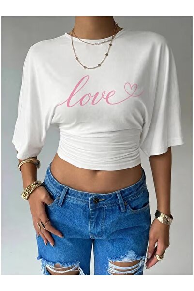 PAVRO Unisex Comfortable Fit Tshrit Mixed Print Tshirt Double Bat Sleeve Crop...