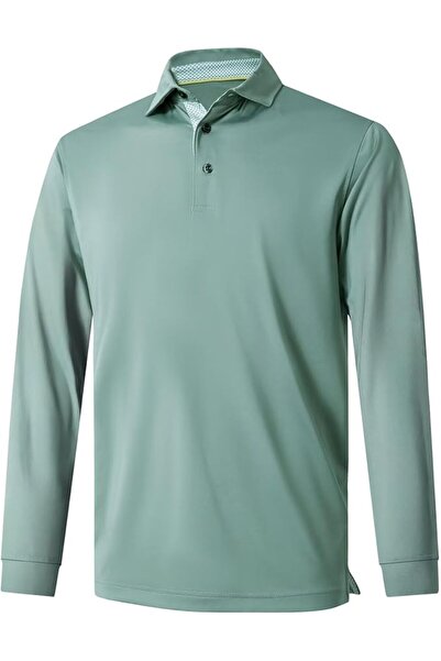 M MAELREG Men's Golf Polo Shirts Short Sleeve Striped Performance Moisture Wi...