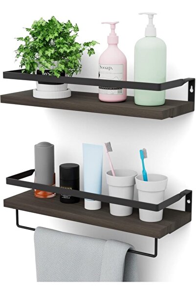 Skin Generics Floating Shelves for Wall, Wall Mounted Shelf with Metal Frame ...