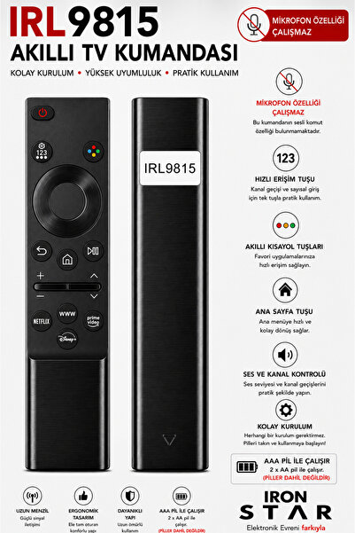 Samsung TV kumandası / Smart TV kumandası / televizyon kumandası / akıllı TV ...