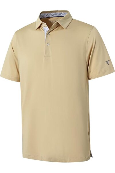 M MAELREG Men's Golf Polo Shirts Short Sleeve Striped Performance Moisture Wi...