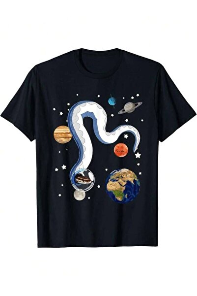 26LIK Men's Ball Python In Space T-Shirt - 100% Cotton 180gsm Heavyweight Sho...