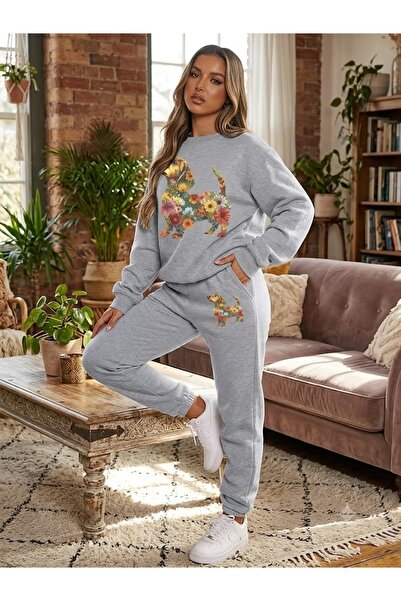 WOODROFFE Set de trening unisex cu imprimeu floral pentru câini, cu gât rotun...