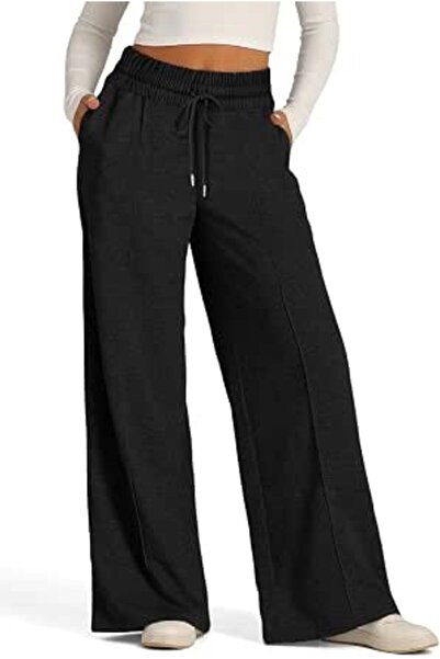 GENERAL onlypuff Women's High Waisted Wide Leg Sweatpants Casual Yoga Jogger ...