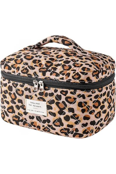 uekeboag Large Travel Makeup Bag for Women Quilted Floral Cotton Cosmetic Bag...