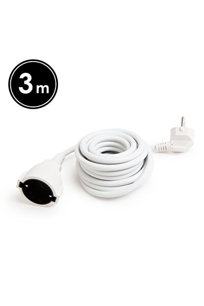 Alista Home Cablu prelungitor electric 3m alb, 16A 250V, cablu gros 3x1.5mm, ...