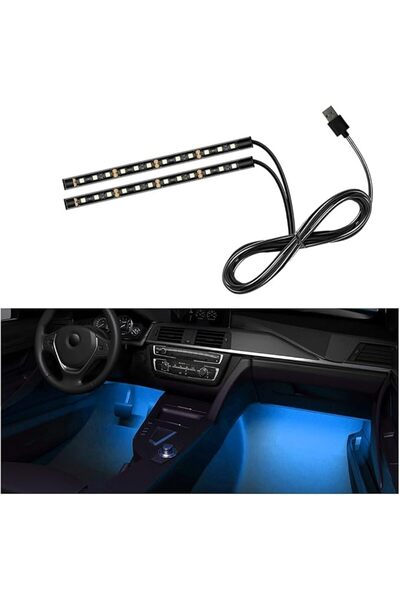 GENERAL Sillf Car Led Strip Light 24 Led Rgb Neon Atmosphere Light 12V Interi...