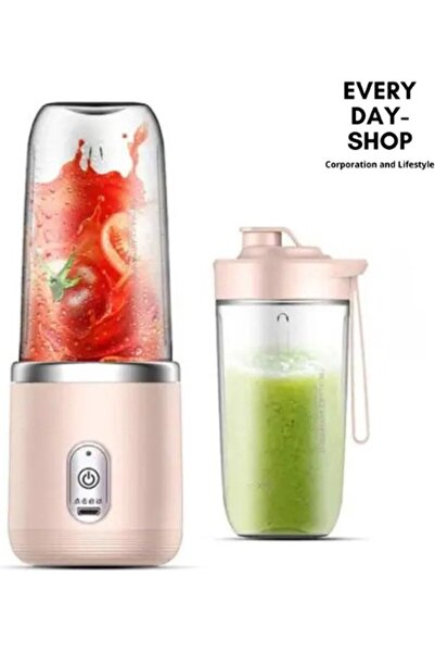 STARSTAR Pink 400ml rechargeable portable blender.