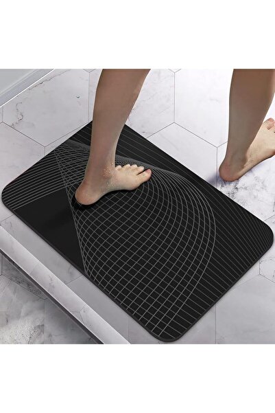 ABINO ABIN Bathroom Rugs Non-Slip Super Absorbent Diatomaceous Earth Bath Mat...