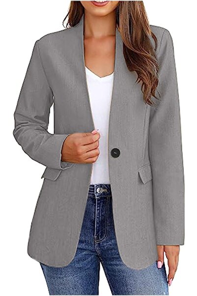 GENERAL Women's Open Front Cardigan Work Office Elegant Jackets Formal Long S...