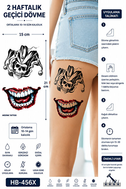 medink tattoo Gerçekçi Kurt model geçici kol bacak geçici sticker yapıştırma ...