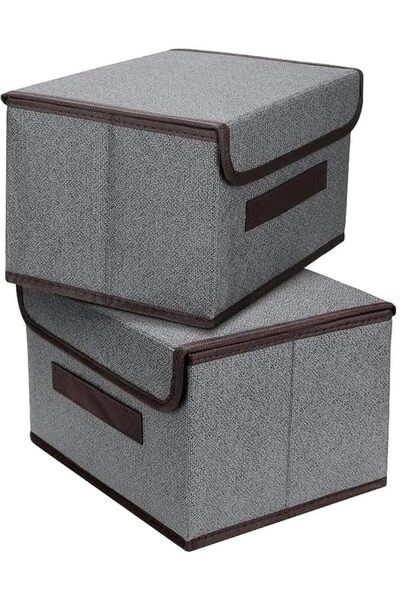 TRASSLE Fabric Storage Boxes, Large Storage Bins with Lids, Toy Storage Organ...