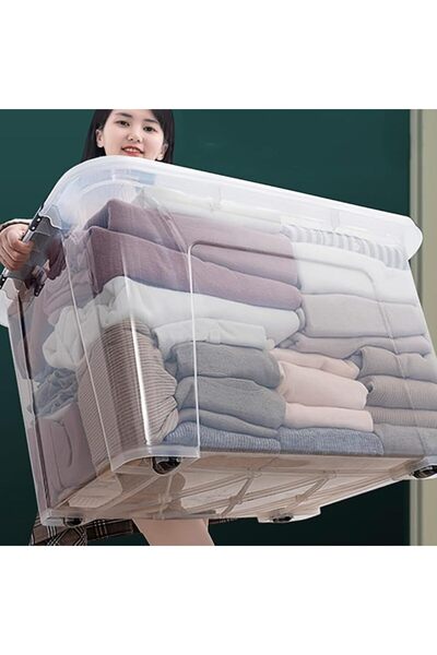 CITYRIYA LONG Storage Bins, Clear Storage Box, Stackable Storage Containers, ...