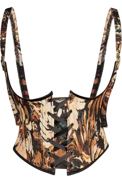 SCARLET DARKNESS Corset Belt for Women Renaissance Underbust Corset Floral La...