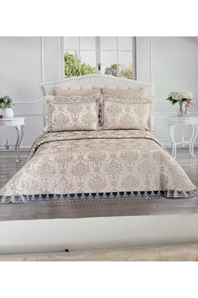 Ceki Home Chenille 3 Piece Bedspread Set Double Size 255X265 cm Luxury Bedspr...