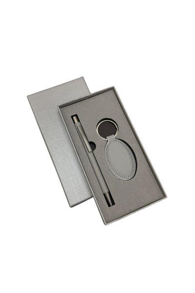 Generic Brand Gift Set Pen and Key Chain Color Gray