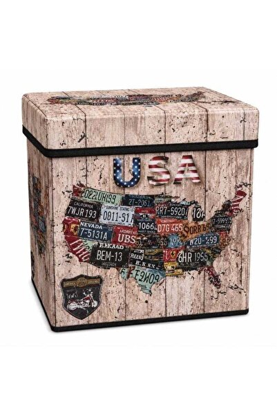 Generic Foldable Storage Stool Box with Lid, Multipurpose Organizer Seat for ...
