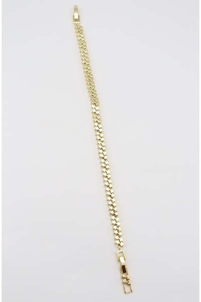 Bade Jewelry Vip Gold Double Row Mini Star Detailed Tarnish-Resistant Steel S...