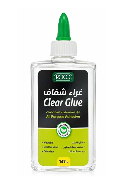 Roco Clear Glue 147 ml – Washable All-Purpose Transparent Adhesive for Slime,...