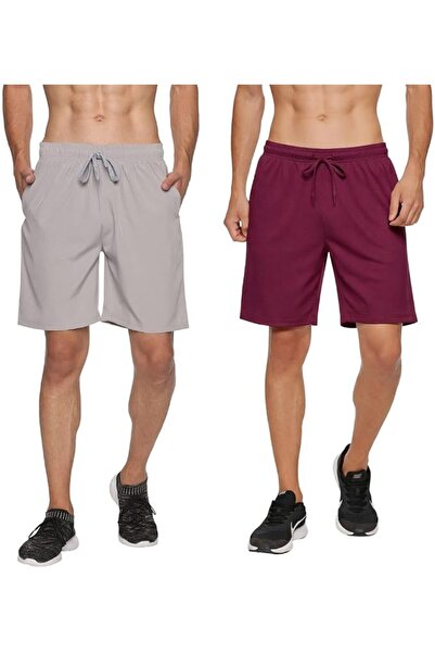 Okli-Rsoe RSO Outfits Men's Polyester Solid Sports Casual Shorts Combo Pack of 2