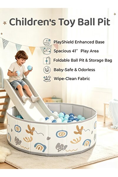 Generic 1 Oxford Foldable Ball Pit Pool 3 In 1 Sandbox Water Play 100cm Round...
