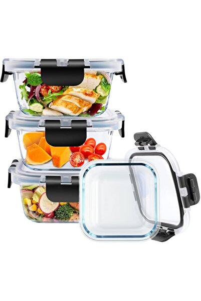 Generic Pack Bariatric Meal Prep Containers, 8 oz Glass Bowls for Portion Con...
