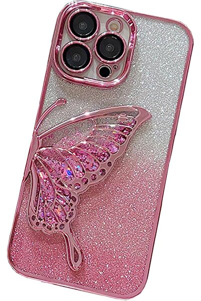 GENERAL for iPhone 13 Glitter 3D Butterfly Case, Cute Luxury Bling Sparkle Li...