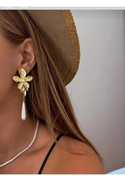8atelier Special Series Gold Flower Earrings