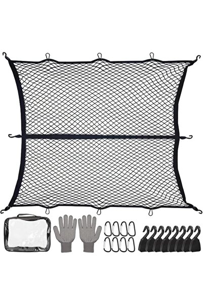Proxima Direct Upgraded 8 Hook Elastic Truck Bed Cargo Net | with ABS Carabin...