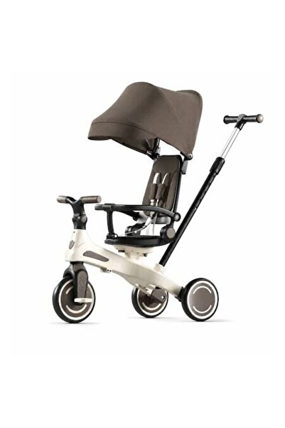 Mixbo Tricicletă 3-în-1 cu copertină și ghidon reglabil pentru copii 1-5 ani,...