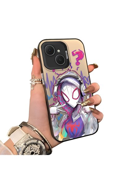 ucuc Tecno Spark 40C Compatible Spiderman Double Case Acrylic Back Silicone E...