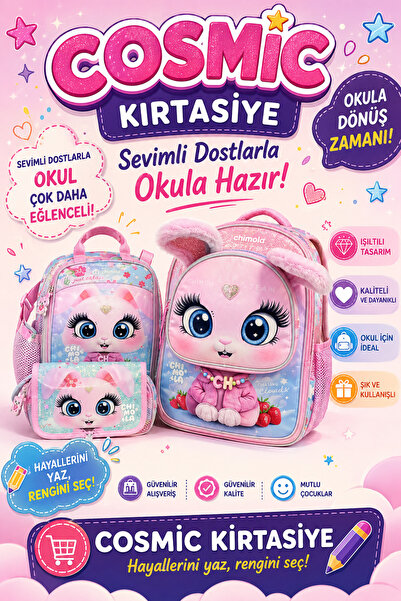 cosmic kırtasiye Chimola School Bag Set Rabbit