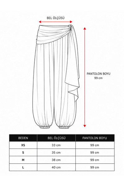 LAULEİ Loya Şalvar Şal Detaylı Pantolon