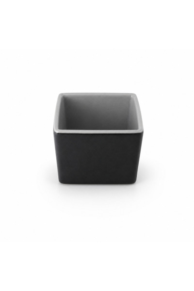 genric Black and Gunmetal Square Melamine Saucer 7*7 cm
