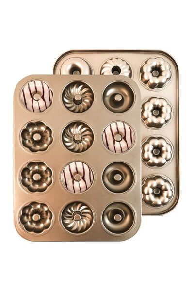 Generic HASTHIP1Pc Donut Mold Cake Pan, 12-Cavity Non-stick Donut Baking Cake...