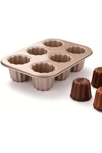 Generic Canele Mold Cake Pan, Non-Stick Baking Pan for Oven, Carbon Steel Mol...