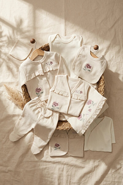Gaye Rosa Pure 10-Piece 100% Cotton Embroidered Baby Girl Hospital Discharge ...
