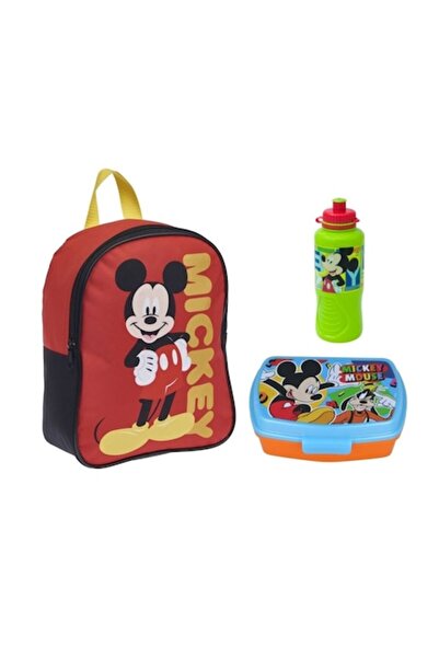 Mickey Mouse Ghiozdan gradinita echipat Mickey Mouse, 28 x 23 x 10 cm, cu rec...