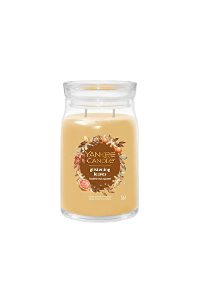 Yankee Candle Λαμπερά Φύλλα Μεγάλο Αρωματικό Κερί Υπέροχης Αίσθησης Δύο Φυτίλ...