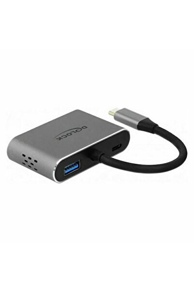 DELOCK Σταθμός σύνδεσης USB-C με HDMI 4K PD Ασημί (64074)