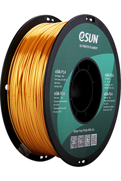 eSun Νήμα εκτυπωτή 3D PLA 1.75mm Χρυσό 1kg Κωδικός: ePLA-Silk-P175J1