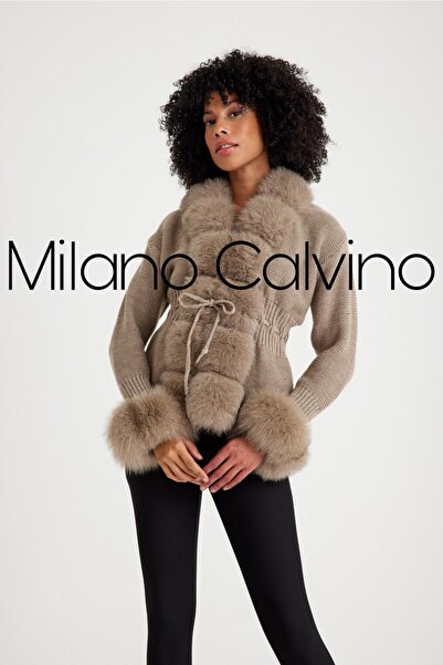 Milano Calvino Kürklü Triko Hırka