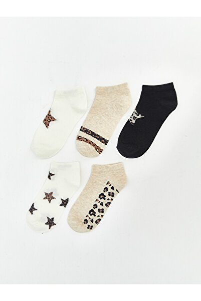 LC Waikiki I Embroidered Women's Booties Socks 5-Pack from Freezen Store