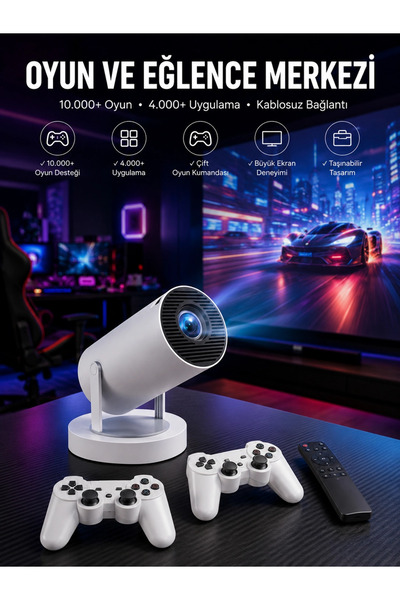 Generic Brand Projection Device Video Game Console Projector Portable Floor S...
