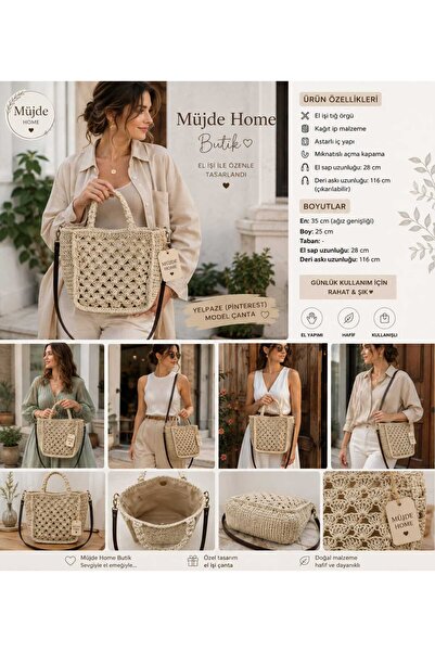 Home Hasır Çanta Pinterest Model