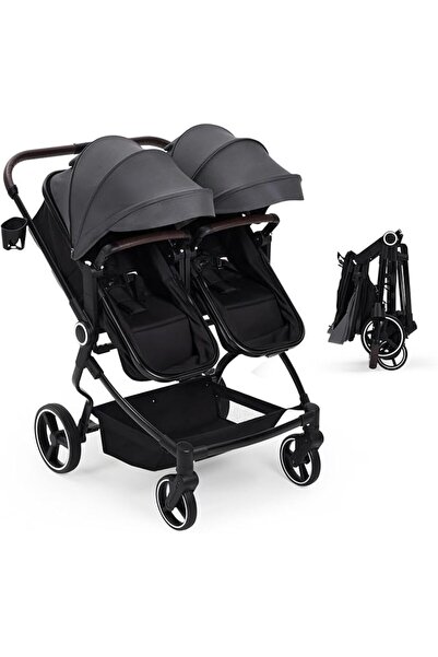 GarveeLife Side by Side Double Stroller for Twins, Lightweight Compact Foldab...