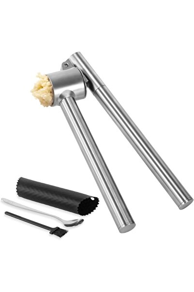 Generic Garlic Press Mincer - Update 304 Stainless Steel Garlic Crusher & Pee...
