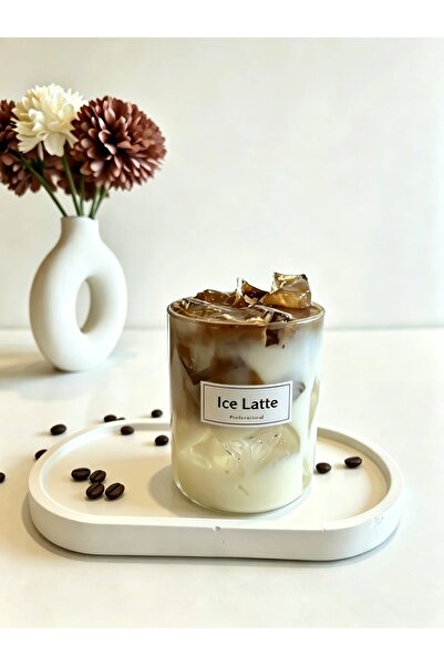 Ice latte mum kahve kokulu soya wax,jel mum hediyelik