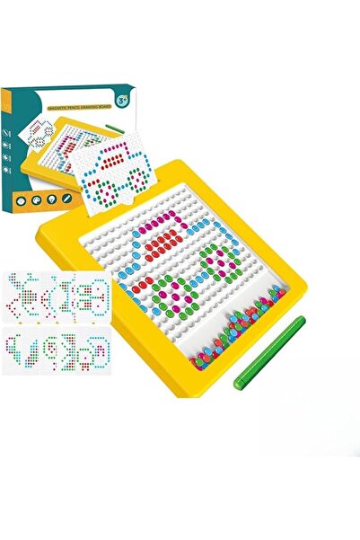 JOYZZZ Magnetic Drawing Board, Kids Magnetic Doodle Board with 112 Beads and ...